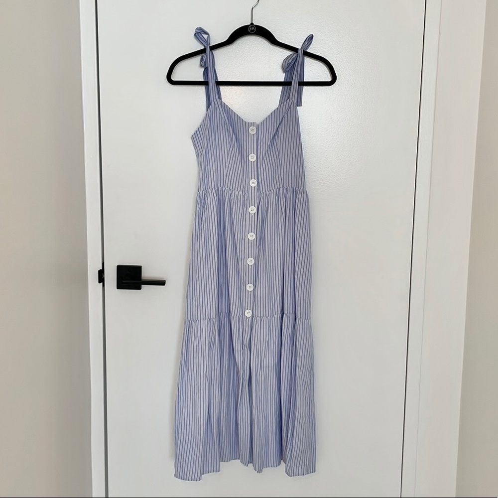 Stripped midi dress